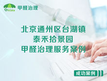 北京通州區(qū)臺湖鎮(zhèn)泰禾拾景園甲醛治理服務(wù)案例