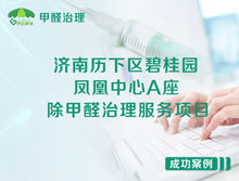 濟南歷下區(qū)碧桂園鳳凰中心A座辦公室除甲醛治理服務(wù)項目